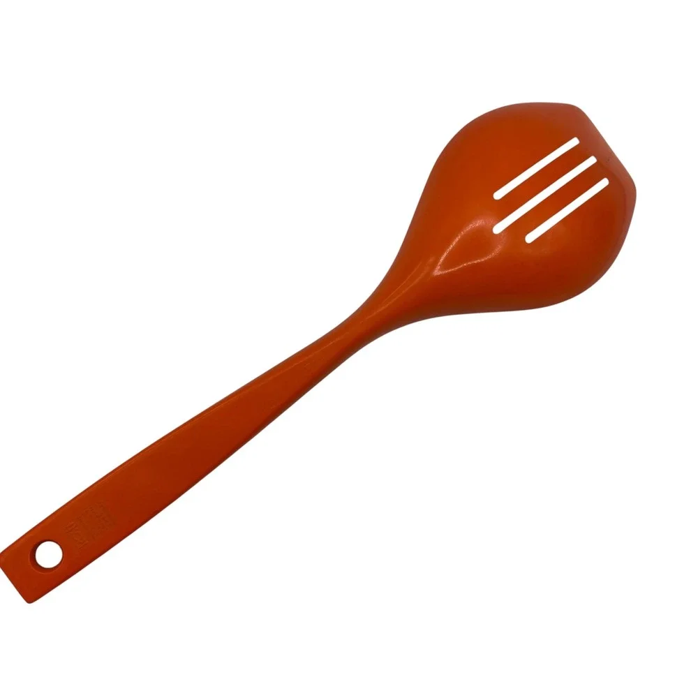 Rosti Melamine Slotted Serving Spoon Orange Modern Kitchen Utensil Made Denmark*